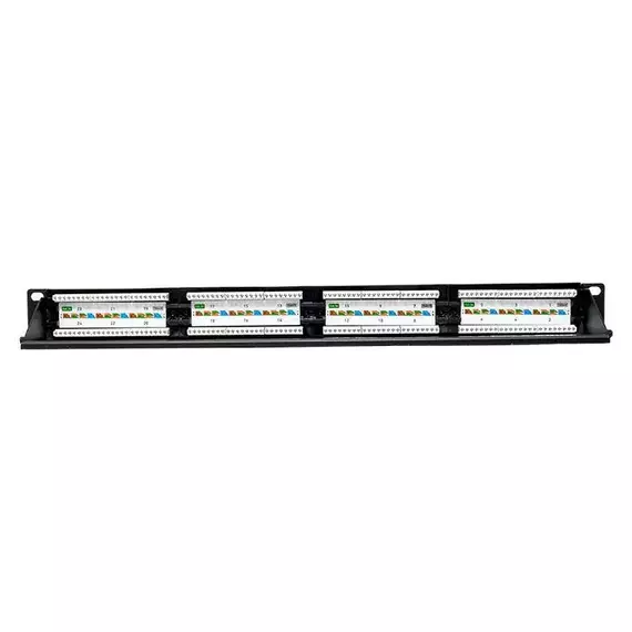 Патч-панель TERACOM 19дюйм кат.5E 1U неэкранированная UTP 24 порта RJ-45 110 IDC с органайзером EKF TRC-PPNL-5EUTP-C1U24, изображение 4