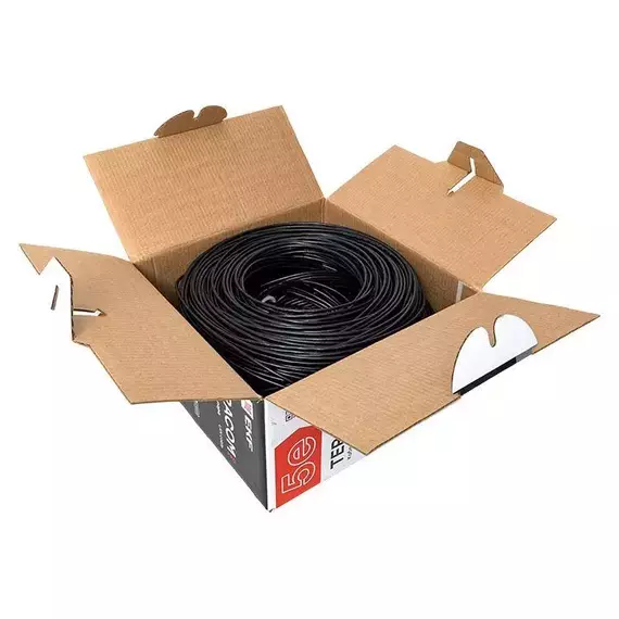 Кабель витая пара U/UTP кат.5e 4 пары solid внешний 24AWG LDPE черн. TERACOM PRO EKF TRP-5EUTP-04PE-BK-OUT3, изображение 6