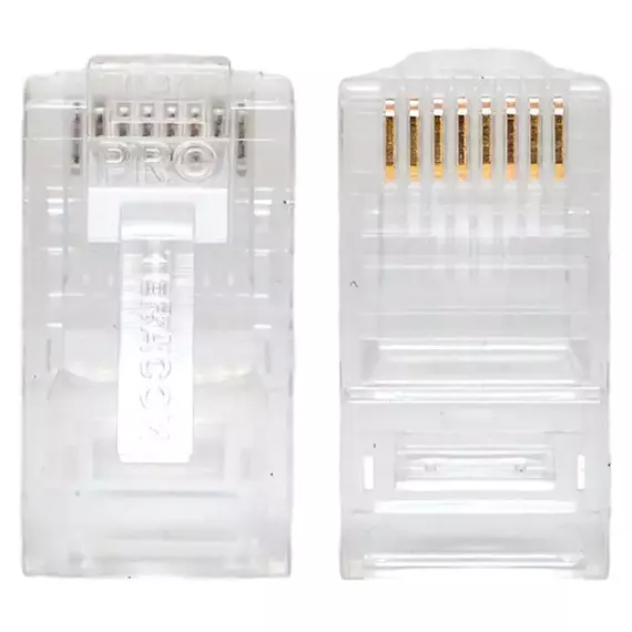 Коннектор RJ-45 неэкранированный 8P8C 30мкд кат.5e универс. (уп.10шт) TeraLINK PRO EKF TRP-PLUG-5EUTP-10, изображение 3