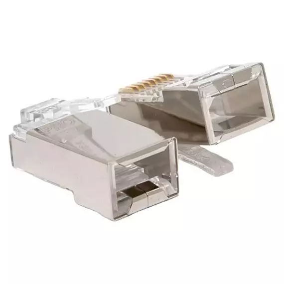 Коннектор RJ-45 экранированный 8P8C 30мкд кат.6 (уп.20шт) TeraLINK PRO EKF TRP-PLUG-6FTP-20, изображение 2