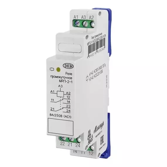 Реле промежуточное МРП-2-1 УХЛ4 24В AC/DC/230В AC Меандр A8302-16935260