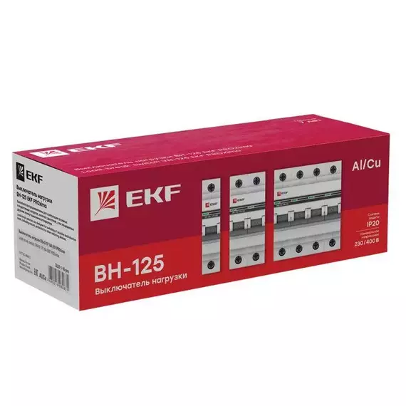 Выключатель нагрузки 3п 125А ВН-125 PROxima EKF SL125-3-125-pro, изображение 3