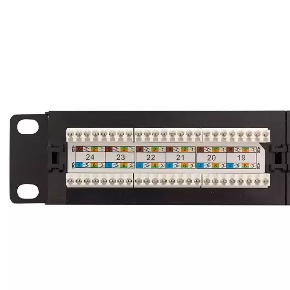 Патч-панель 19дюйм кат.6 1U неэкранированная UTP 24 порта RJ-45 Dual IDC TeraLINK PRO EKF TRP-PPNL-6UTP-1U24, изображение 4