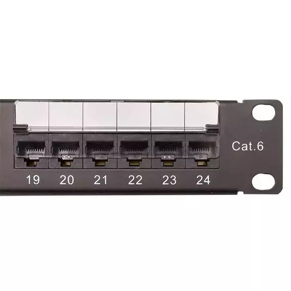 Патч-панель 19дюйм кат.6 1U неэкранированная UTP 24 порта RJ-45 Dual IDC TeraLINK PRO EKF TRP-PPNL-6UTP-1U24, изображение 5
