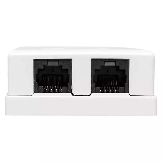 Розетка настенная TERACOM PRO кат.6 неэкранированная 2 порта RJ-45 Dual IDC бел. EKF TRP-WBOX-2RJ45-6UTP-WH, изображение 2