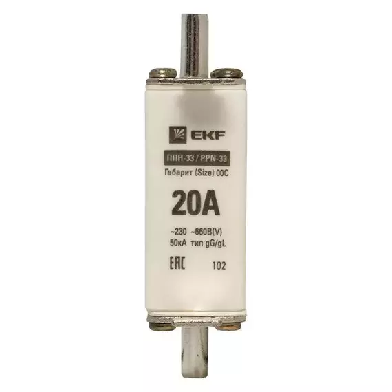 Вставка плавкая ППН-33 100/20А габарит 00C PROxima EKF fus-33/100/20, изображение 5