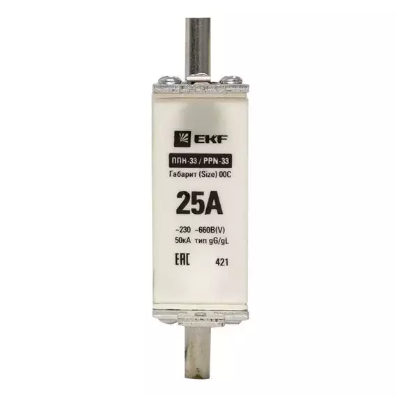 Вставка плавкая ППН-33 100/25А габарит 00C PROxima EKF fus-33/100/25, изображение 4