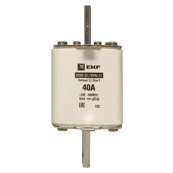Вставка плавкая ППН-37 400/40А габарит 2 PROxima EKF fus-37/400/40, изображение 2
