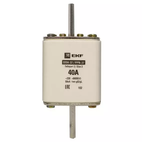 Вставка плавкая ППН-37 400/40А габарит 2 PROxima EKF fus-37/400/40, изображение 4