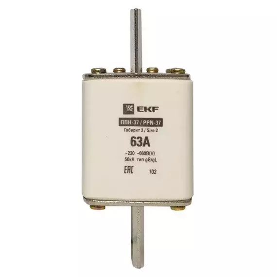 Вставка плавкая ППН-37 400/63А габарит 2 PROxima EKF fus-37/400/63, изображение 6