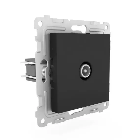 Розетка TV проходная СП Pixel 4DB механизм карбон TOKOV ELECTRIC TKE-PX-A1P-C14, изображение 3