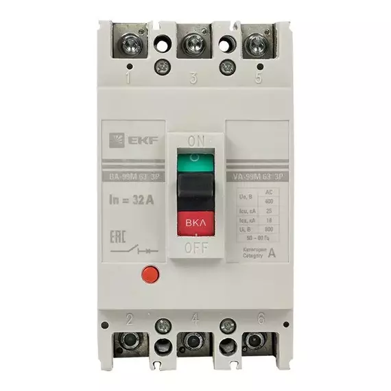 Выключатель автоматический 3п 63/32А 25кА ВА-99М PROxima EKF mccb99-63-32m, изображение 3