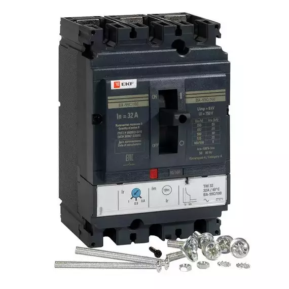 Выключатель автоматический 3п 100/32А 36кА ВА-99C Compact NS PROxima EKF mccb99C-100-32, изображение 2