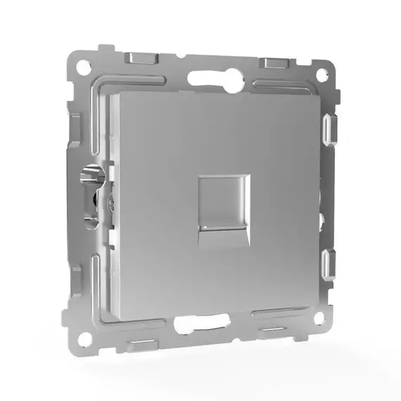 Розетка телефонная 1-м СП Pixel RJ11 механизм алюм. TOKOV ELECTRIC TKE-PX-RT1-C03, изображение 3