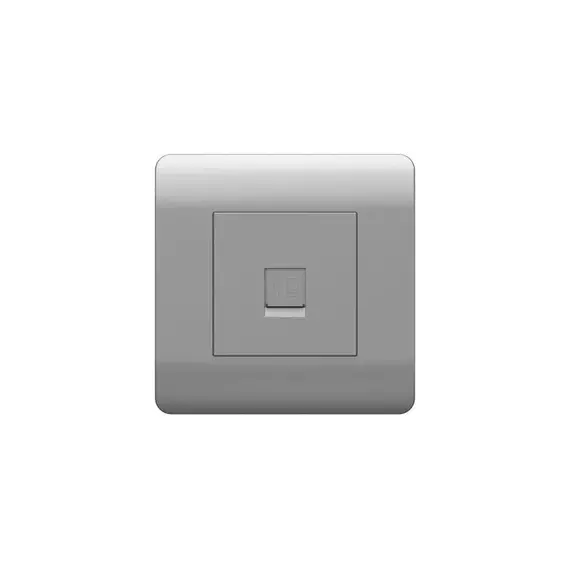 Розетка компьютерная 1-м NEW3-E RJ45 серебр. CHINT 431417