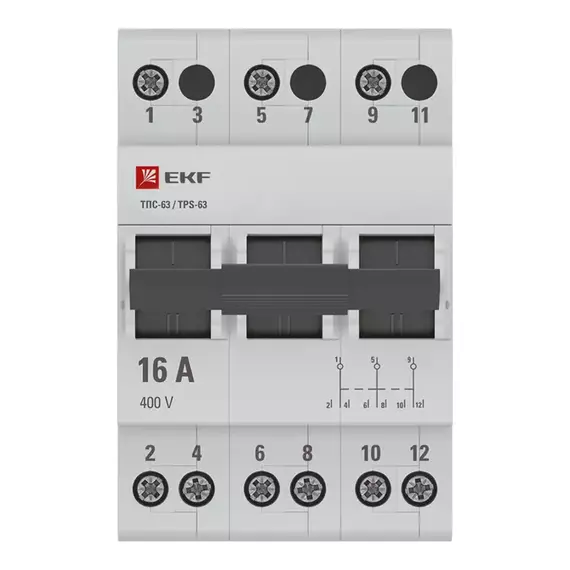 Переключатель трехпозиционный ТПС-63 3P 16А PROxima EKF TPS316, изображение 2