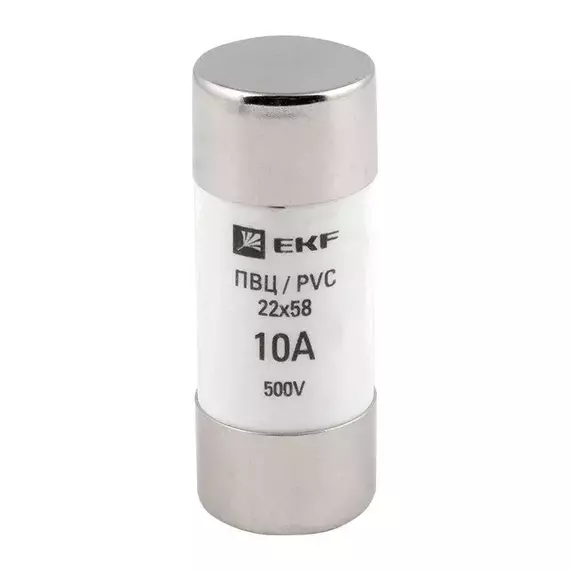 Вставка плавкая цилиндрическая ПВЦ 22х58 10А EKF pvc-22x58-10, изображение 2