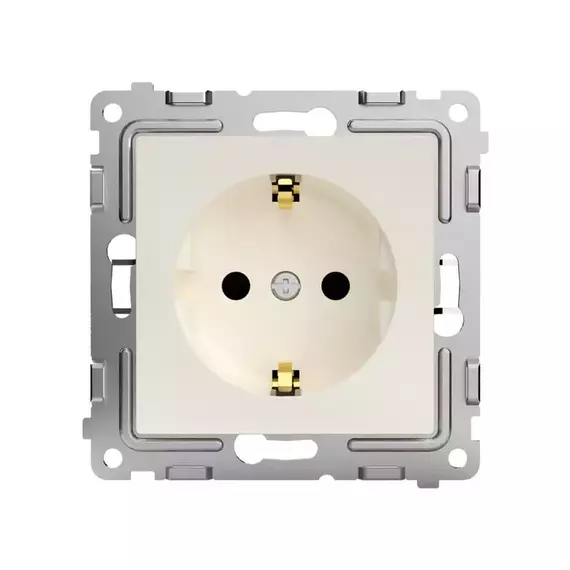 Розетка 1-м СП Pixel 16А IP20 с заземл. защ. шторки механизм беж. TOKOV ELECTRIC TKE-PX-R1ZSF-C02, изображение 2