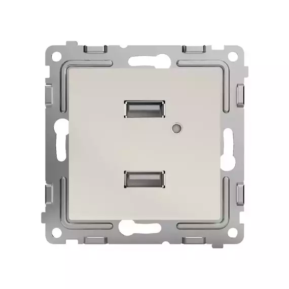 Розетка 2-м USB СП Pixel тип A+A 5В 1х2.1А 2х1.05А механизм беж. TOKOV ELECTRIC TKE-PX-2USB-C02, изображение 2