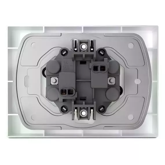 Розетка 2-м СП Pixel 16А IP20 без заземл. в сборе перламутр. TOKOV ELECTRIC TKE-PX-R2F-C04, изображение 5