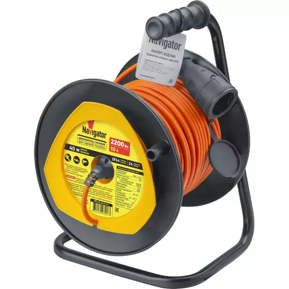Удлинитель 40м без заземл. 93 917 NPE-LM-40-X-2х1 для сад. техн. NAVIGATOR 93917