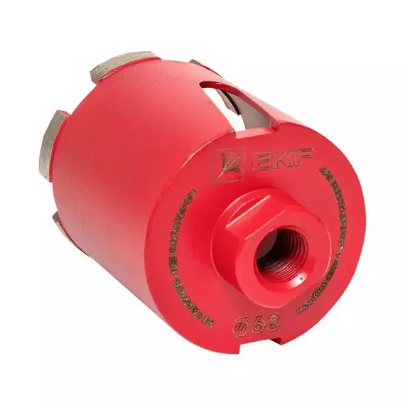 Коронка алмазная для дрелей с микроударом DCH-68MH Micro Hit Laser M16 Professional EKF dch-68-mh-m16, изображение 2