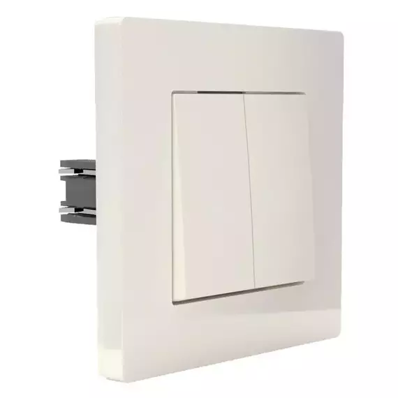Выключатель 2-кл. СП Pixel 10А IP20 в сборе беж. TOKOV ELECTRIC TKE-PX-V2F-C02, изображение 3