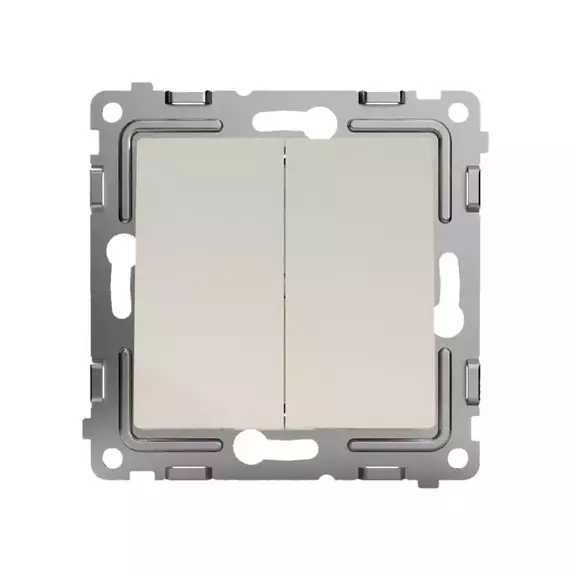 Переключатель проходной 2-кл. СП Pixel 10А IP20 механизм беж. TOKOV ELECTRIC TKE-PX-P2-C02, изображение 2