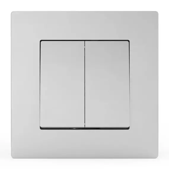 Выключатель 2-кл. СП Pixel 10А IP20 в сборе алюм. TOKOV ELECTRIC TKE-PX-V2F-C03, изображение 2