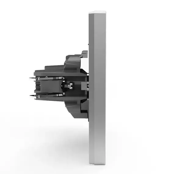 Розетка 1-м СП Pixel 16А IP20 без заземл. в сборе алюм. TOKOV ELECTRIC TKE-PX-R1F-C03, изображение 4