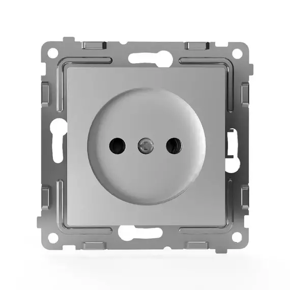 Розетка 1-м СП Pixel 16А IP20 без заземл. механизм алюм. TOKOV ELECTRIC TKE-PX-R1-C03, изображение 2