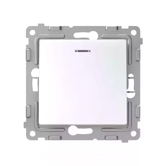 Выключатель 1-кл. СП Pixel 10А IP20 с индикатором механизм перламутр. TOKOV ELECTRIC TKE-PX-V1I-C04, изображение 2