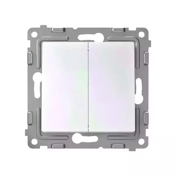Выключатель 2-кл. СП Pixel 10А IP20 механизм перламутр. TOKOV ELECTRIC TKE-PX-V2-C04, изображение 2