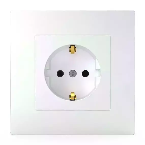 Розетка 1-м СП Pixel 16А IP20 с заземл. защ. шторки в сборе перламутр. TOKOV ELECTRIC TKE-PX-R1FZSF-C04, изображение 2