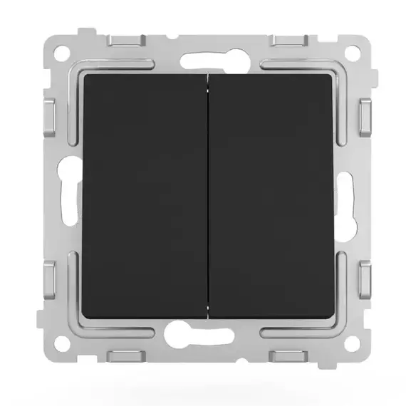 Выключатель 2-кл. СП Pixel 10А IP20 механизм карбон TOKOV ELECTRIC TKE-PX-V2-C14, изображение 2