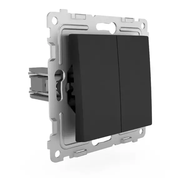 Переключатель проходной 2-кл. СП Pixel 10А IP20 механизм карбон TOKOV ELECTRIC TKE-PX-P2-C14, изображение 3