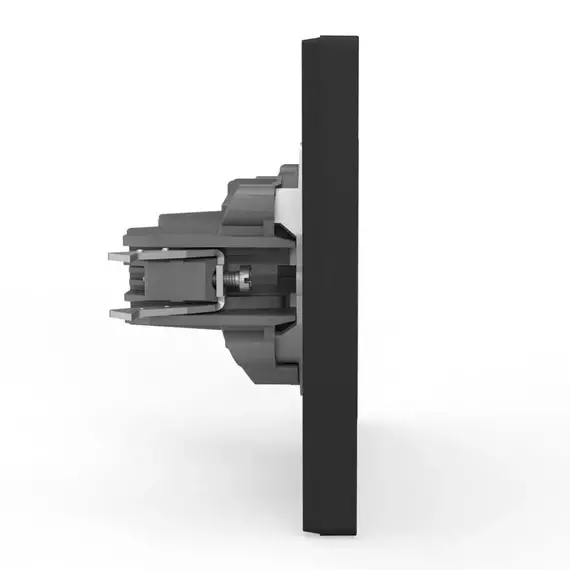 Розетка 1-м СП Pixel 16А IP20 без заземл. в сборе карбон TOKOV ELECTRIC TKE-PX-R1F-C14, изображение 4