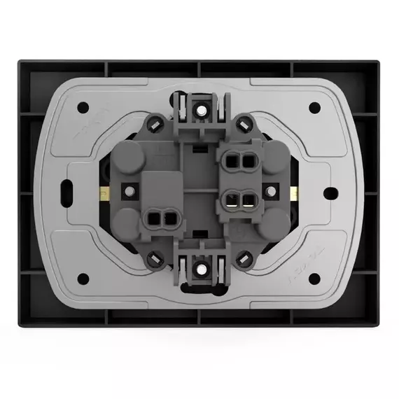 Розетка 2-м СП Pixel 16А IP20 с заземл. защ. шторки в сборе карбон TOKOV ELECTRIC TKE-PX-R2FZSF-C14, изображение 5