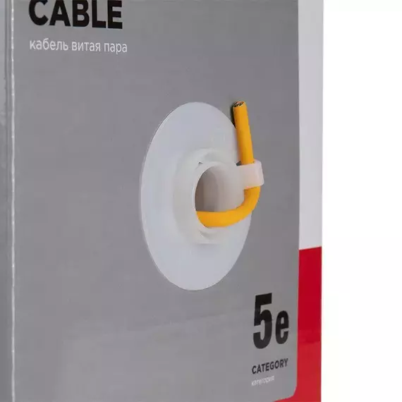 Кабель витая пара U/UTP кат.5E 4х2х24AWG нг(А)-HF медь оранж. 305м (м) Rexant 01-0049, изображение 4