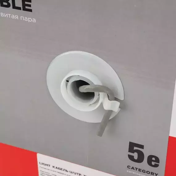 Кабель витая пара U/UTP кат.5E 4х2х24AWG нг(А)-HF сер. LIGHT (305м) Rexant 01-0059, изображение 5