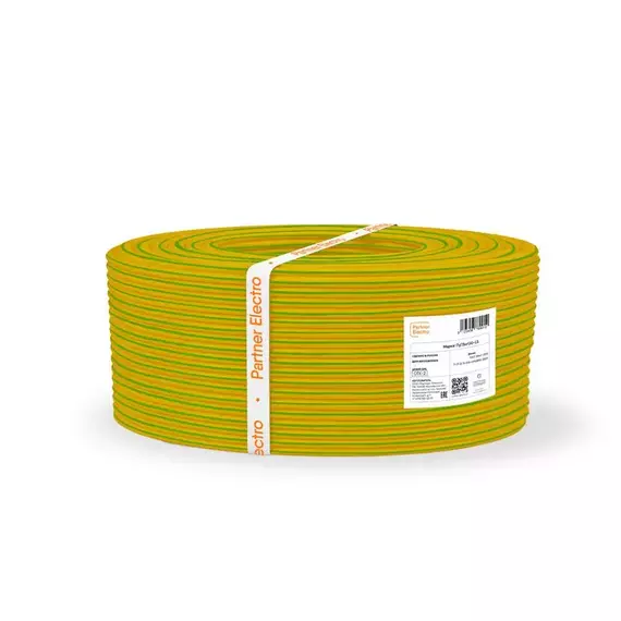 Провод ПуГВнг(А)-LS 1х2.5 450/750В Ж/З (уп.100м) ПАРТНЕР ЭЛЕКТРО ЦБ-00020025, изображение 2
