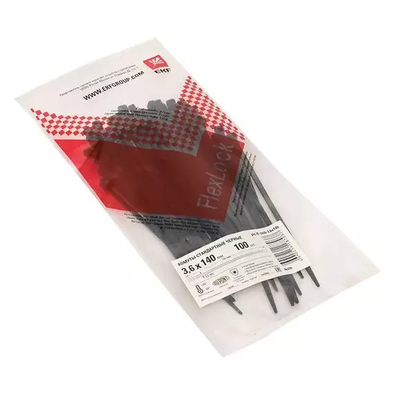 Хомут P6.6 3.6х140 FlexLock стандартный черн. (уп.100шт) PROxima EKF plc-fl-ctsb-3.6x140, изображение 3