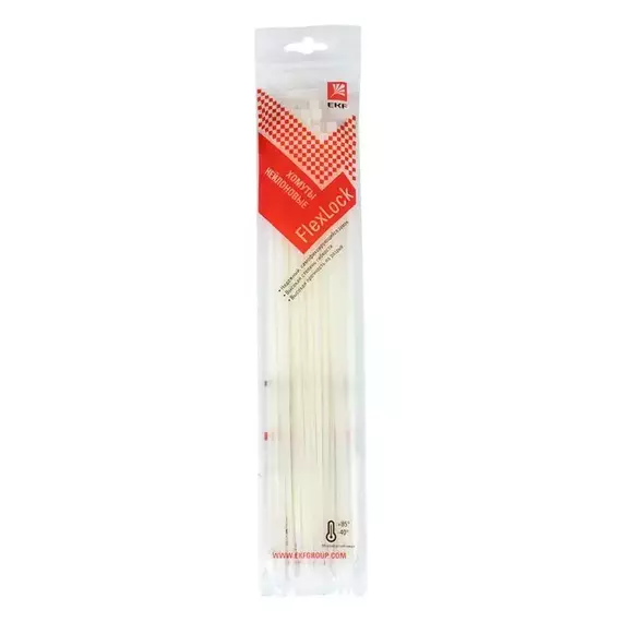 Хомут P6.6 3.6х370 FlexLock стандартный бел. (уп.100шт) PROxima EKF plc-fl-ctsw-3.6x370, изображение 3