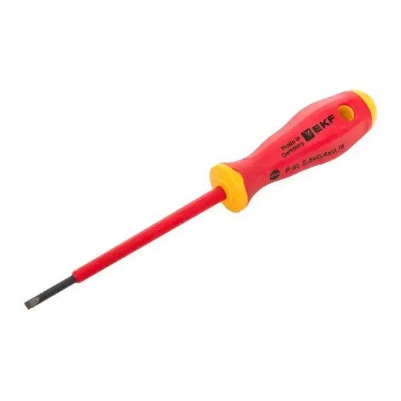Отвертка Professional SL2.5х0.4мм VDE 1000В EKF sl-2.5-0.4-pro-in, изображение 7