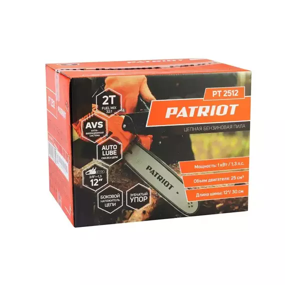 Пила цепная бензиновая PT 2512 1.3л.с. 12дюйм PATRIOT 220104500, изображение 3