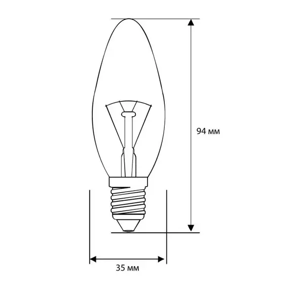 Лампа накаливания MIC B CL 60Вт E27 Camelion 9871, изображение 2