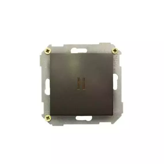 Выключатель 1-кл. СП Simon 34 10А IP20 с подсветкой механизм графит Simon 34104-038