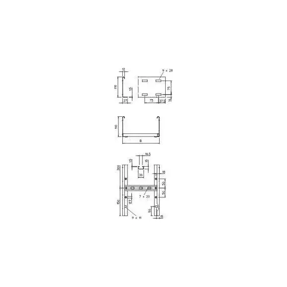 Лоток лестничный 600х110 L6000 сталь 1.5мм LG 116 VS 6 FT гор. оцинк. OBO 6216477, изображение 2