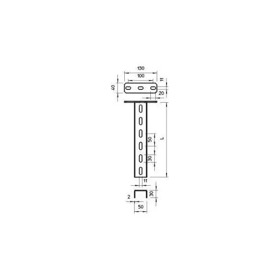 Стойка потолочная US 3 300мм гор. цинк US 3 K 30 FT OBO 6342353, изображение 2
