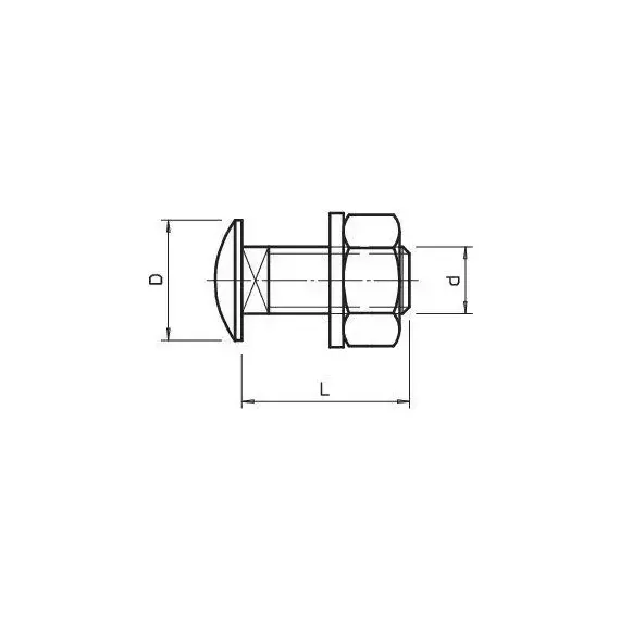 Комплект креп. M12х25 FRS 12х25 F (болт плос/гол.+гайка+шайба) OBO 6406254, изображение 2